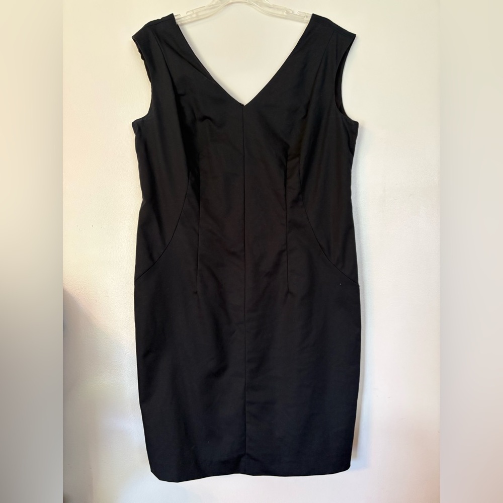 Nine West Black V-Neck Midi Dress